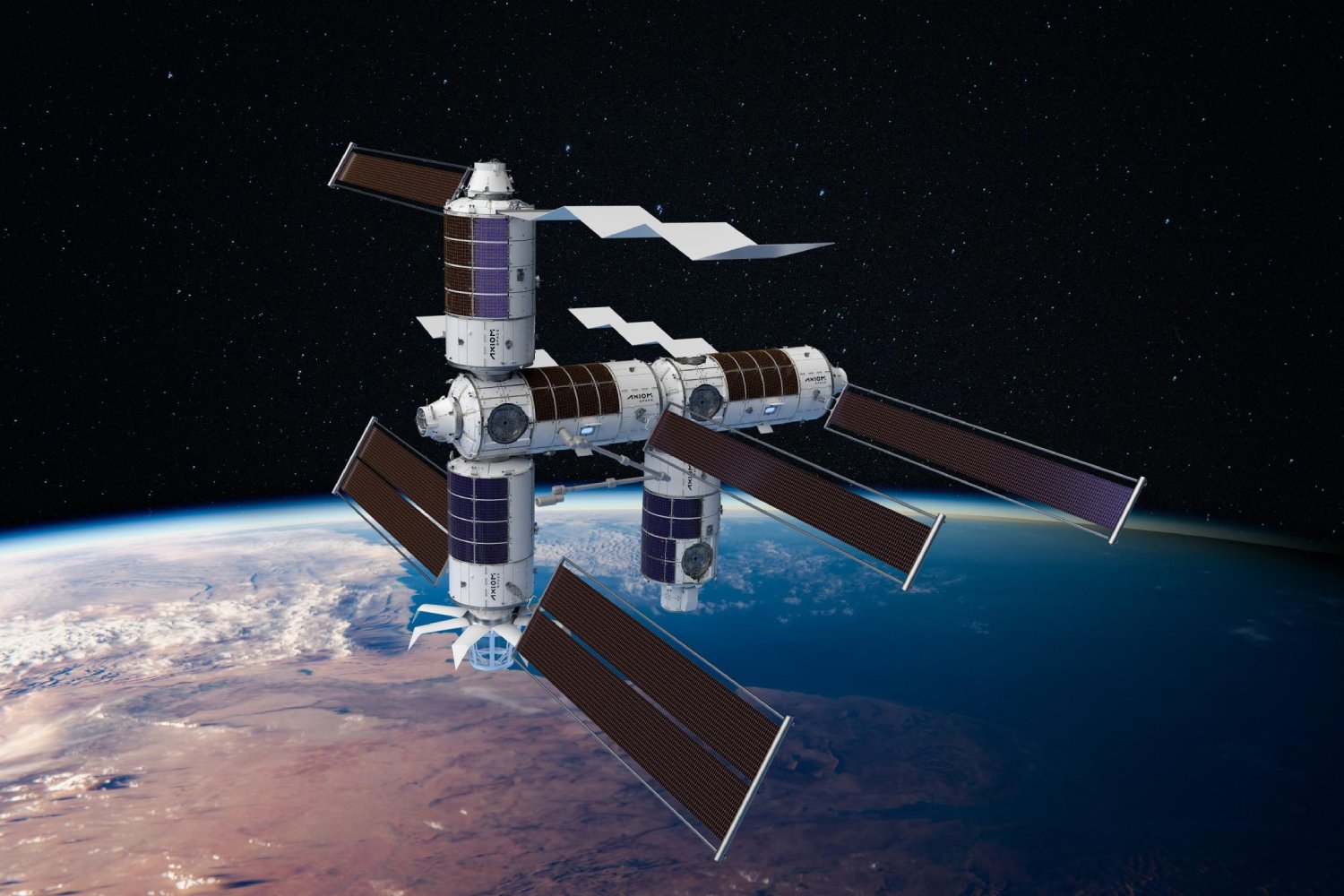 Vue d'artiste de la future mission privée d'Axiom Space. ©Axiom Space