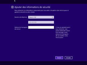 Connexion à un compte Microsoft existant et ajout des informations de sécurité