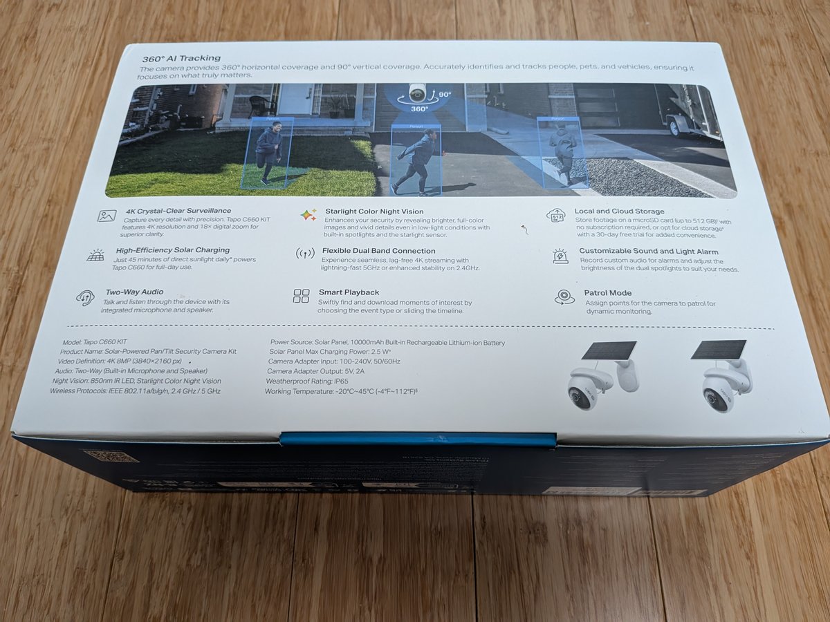 Tapo C660 Kit boîte dos