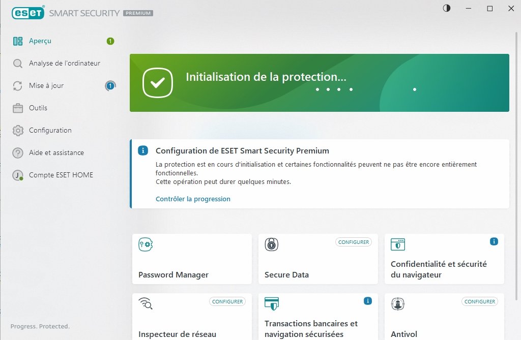 ESET Home Security - Page d'accueil