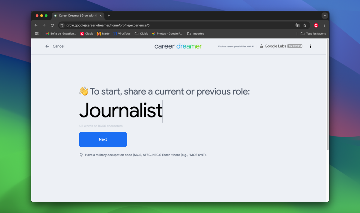 Trouvez votre métier idéal avec "Career Dreamer", le nouvel outil IA de Google © Clubic