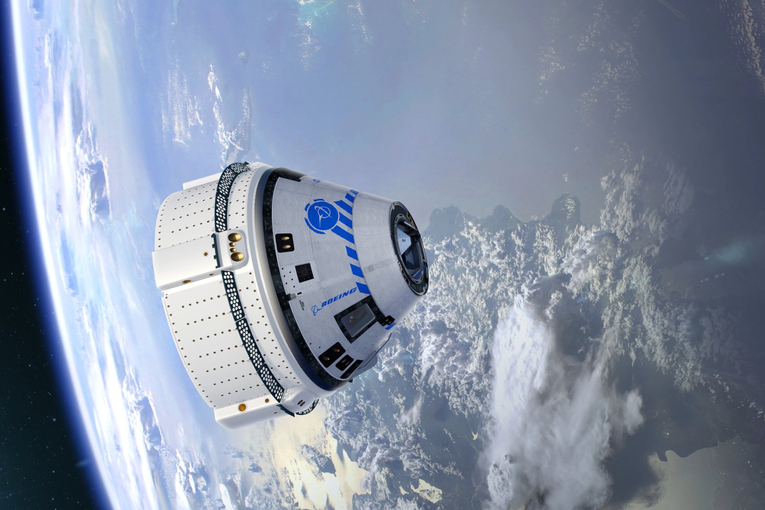 Représentation de la capsule Starliner de Boeing. © NASA