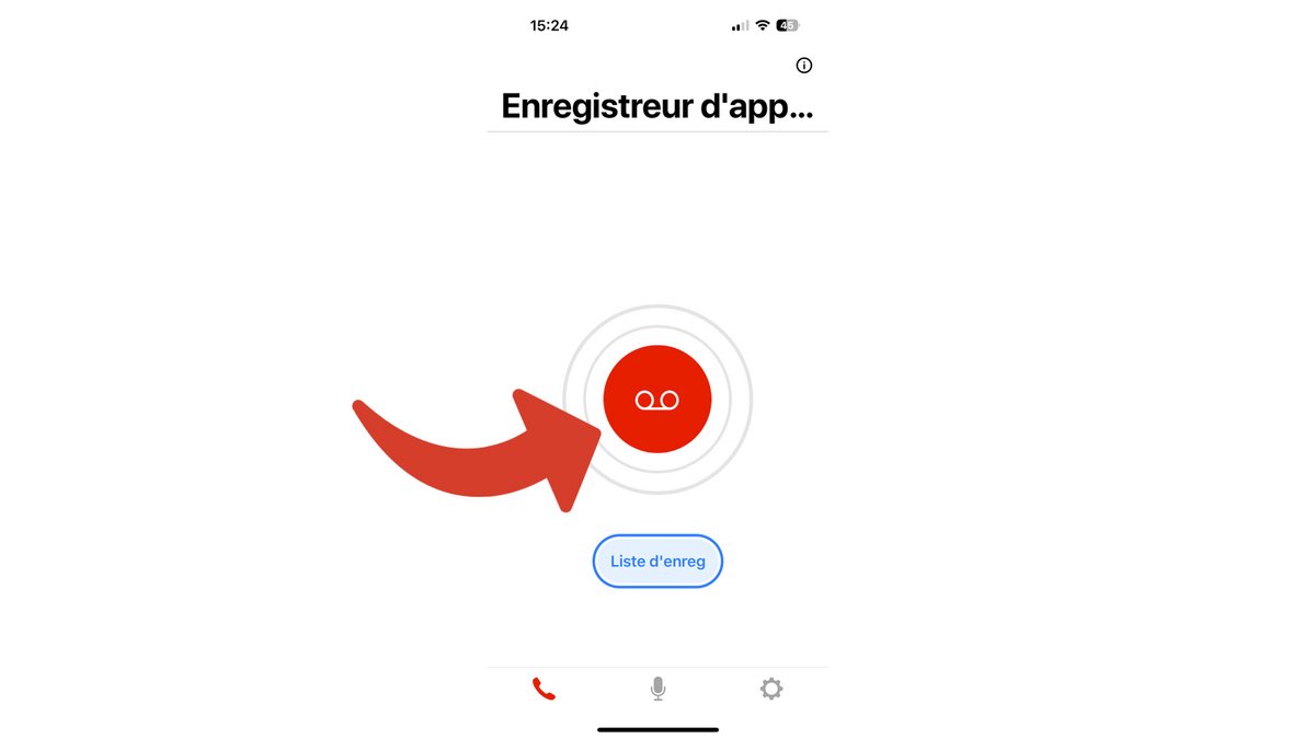 Débuter l'enregistrement de l'appel sur iPhone © Clubic