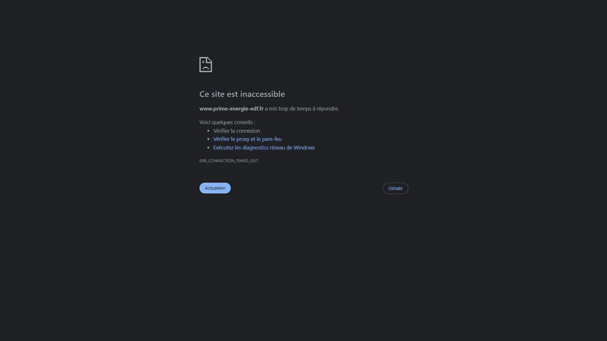 Le site Prime Energie d'EDF est inaccessible pour une bonne raison © Alexandre Boero / Clubic