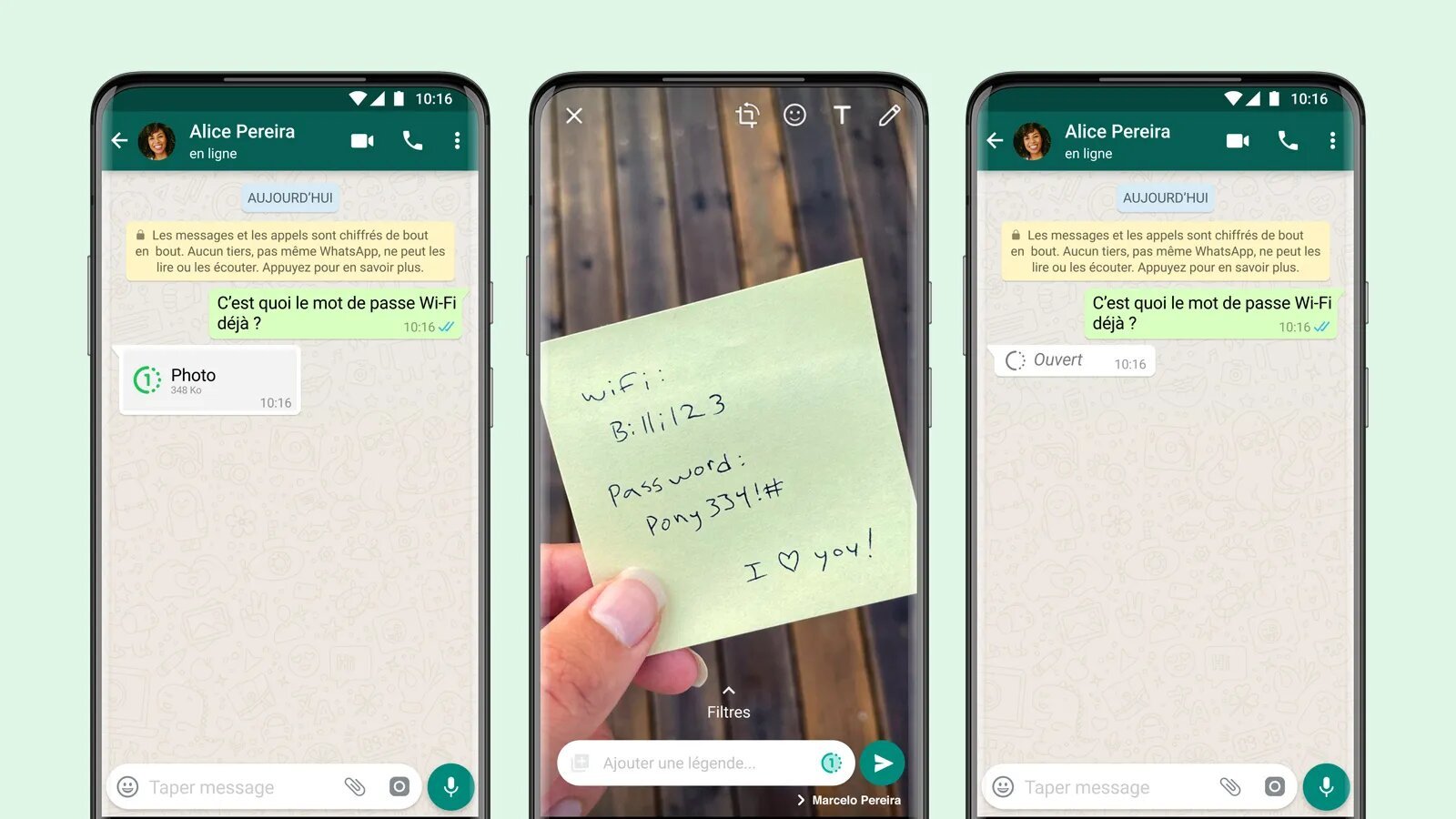 WhatsApp messages éphémères