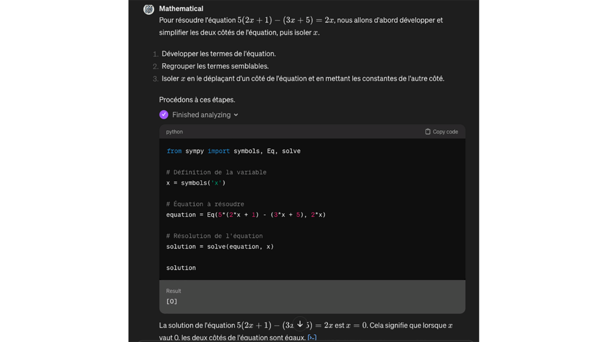 GPT Mathematical © Pascale Duc pour Clubic