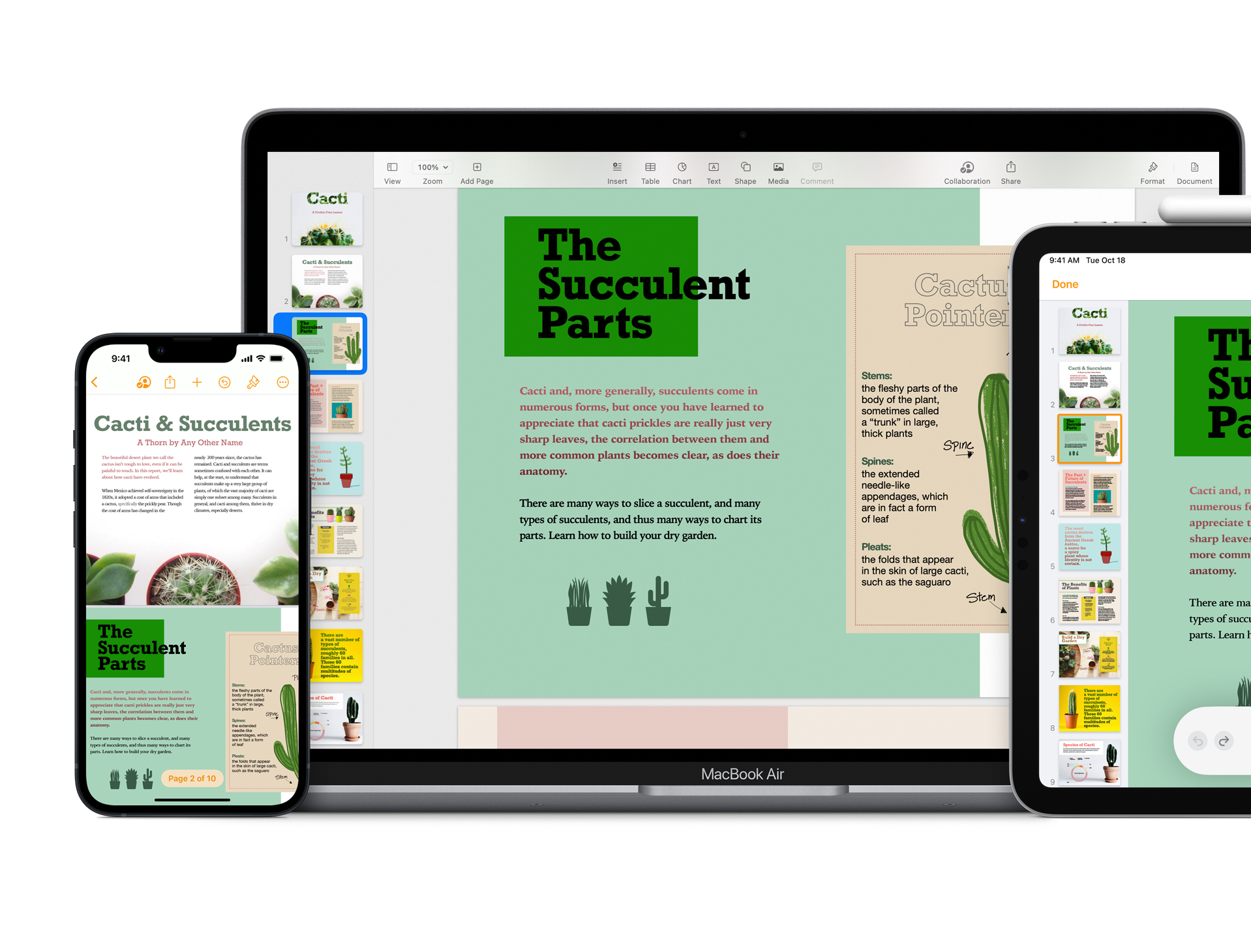 Apple met à jour sa suite bureautique iWork sur Mac, iPhone et iPad