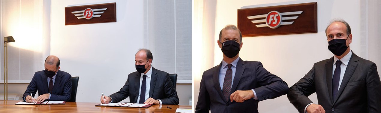 Gianfranco Battisti, P.-D.G. de FS Italiane Group, et Marco Alverà, P.-D.G. de Snam, @FS Italiane