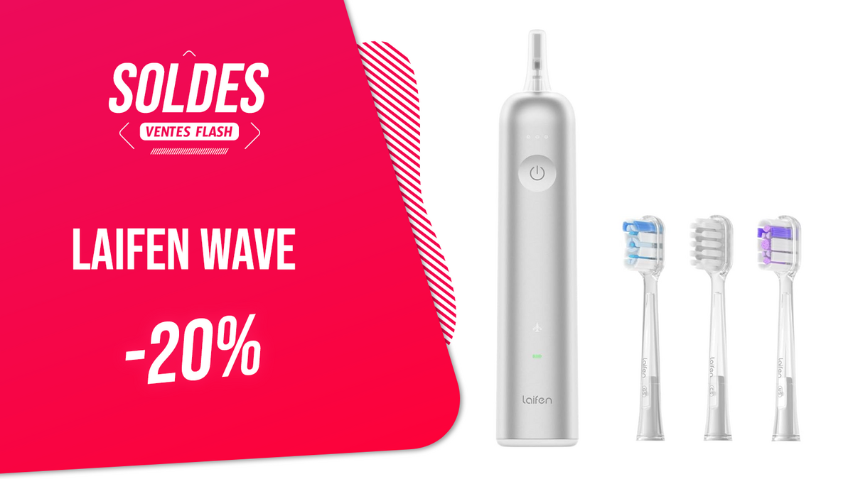 La brosse à dents Laifen Wave est à prix cassé à l'occasion des soldes.