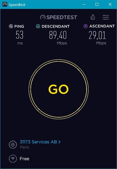 Débits et ping en Wi-Fi 5GHz avec Free Telecom