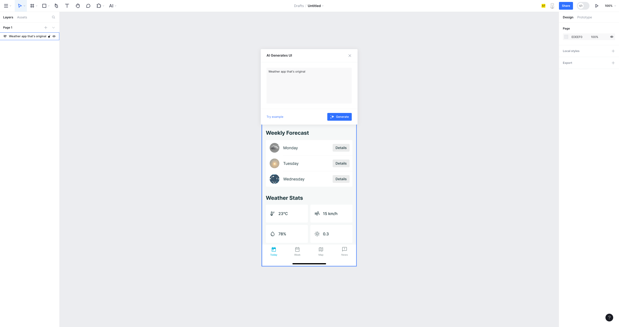 Motiff a fait ses devoirs sur les interfaces d'applications météo. © Naïm Bada pour Clubic