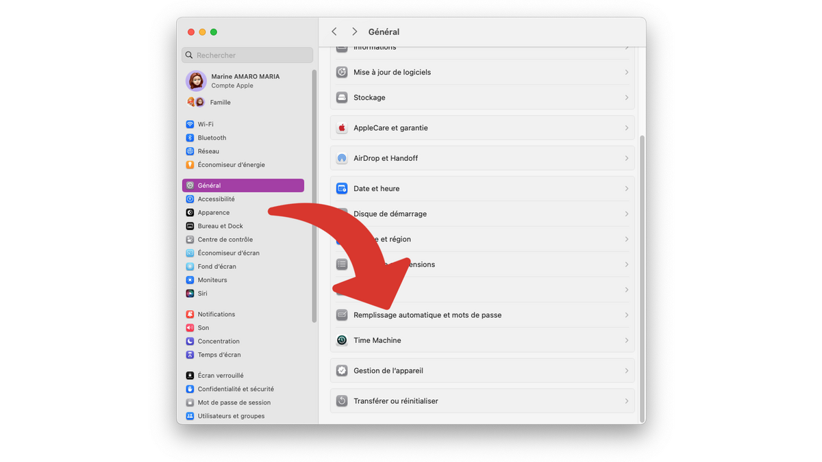Accéder aux réglages concernant le remplissage automatique des mots de passe pour améliorer votre productivité sur Mac © Clubic