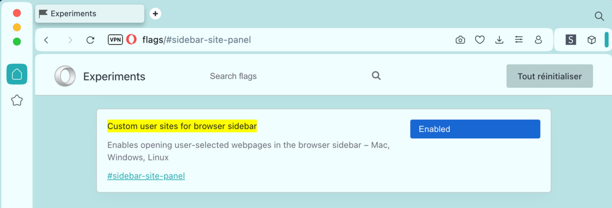 opera sidebar panel