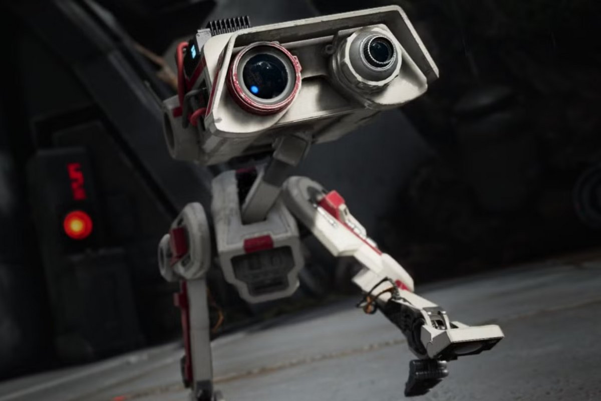 Le robot BD-1 dans le jeu Star Wars: Fallen Order, similaire au robot Blue apparu aux côtés de Jensen Huang. © Electronic Arts / Respawn Entertainment