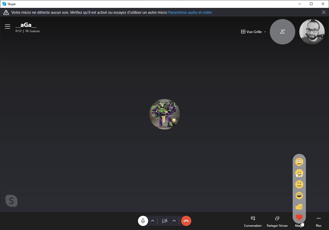 Skype réaction