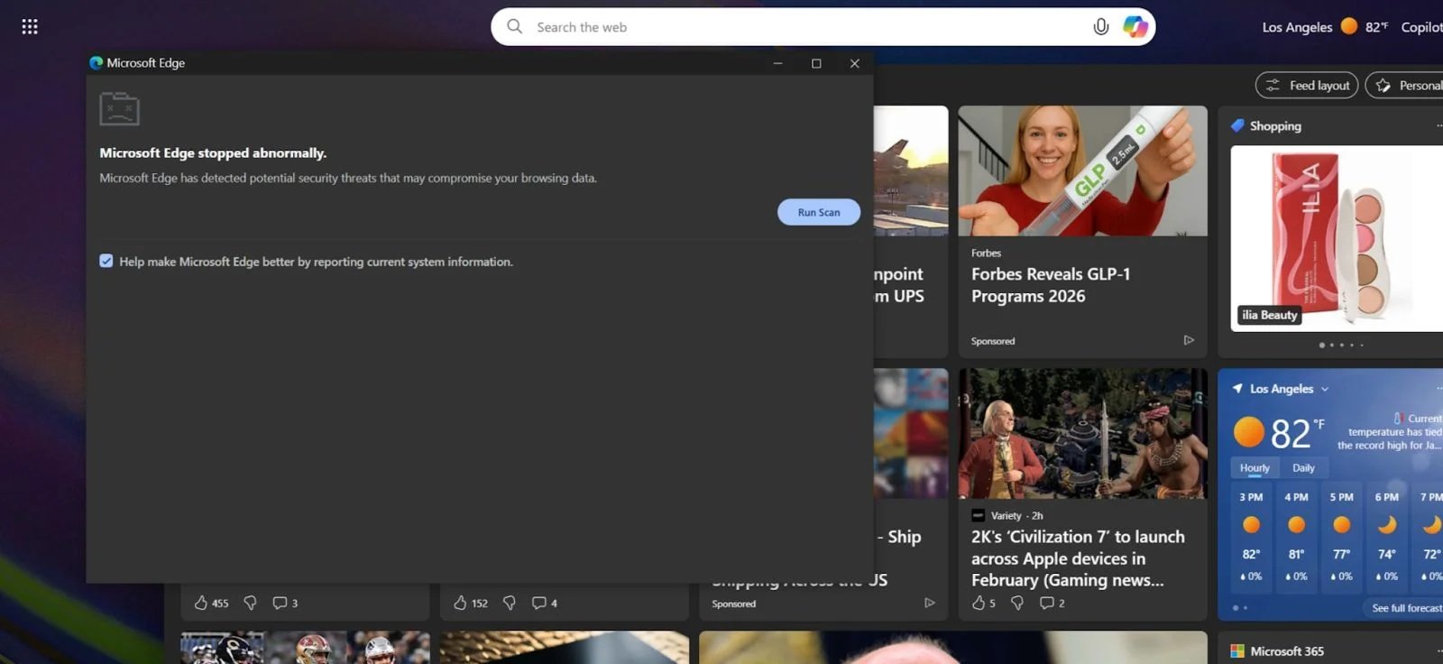 NexShield fait planter le navigateur et incite l'internaute à exécuter une commande malveillante sous couvert de correctif manuel. © Huntress