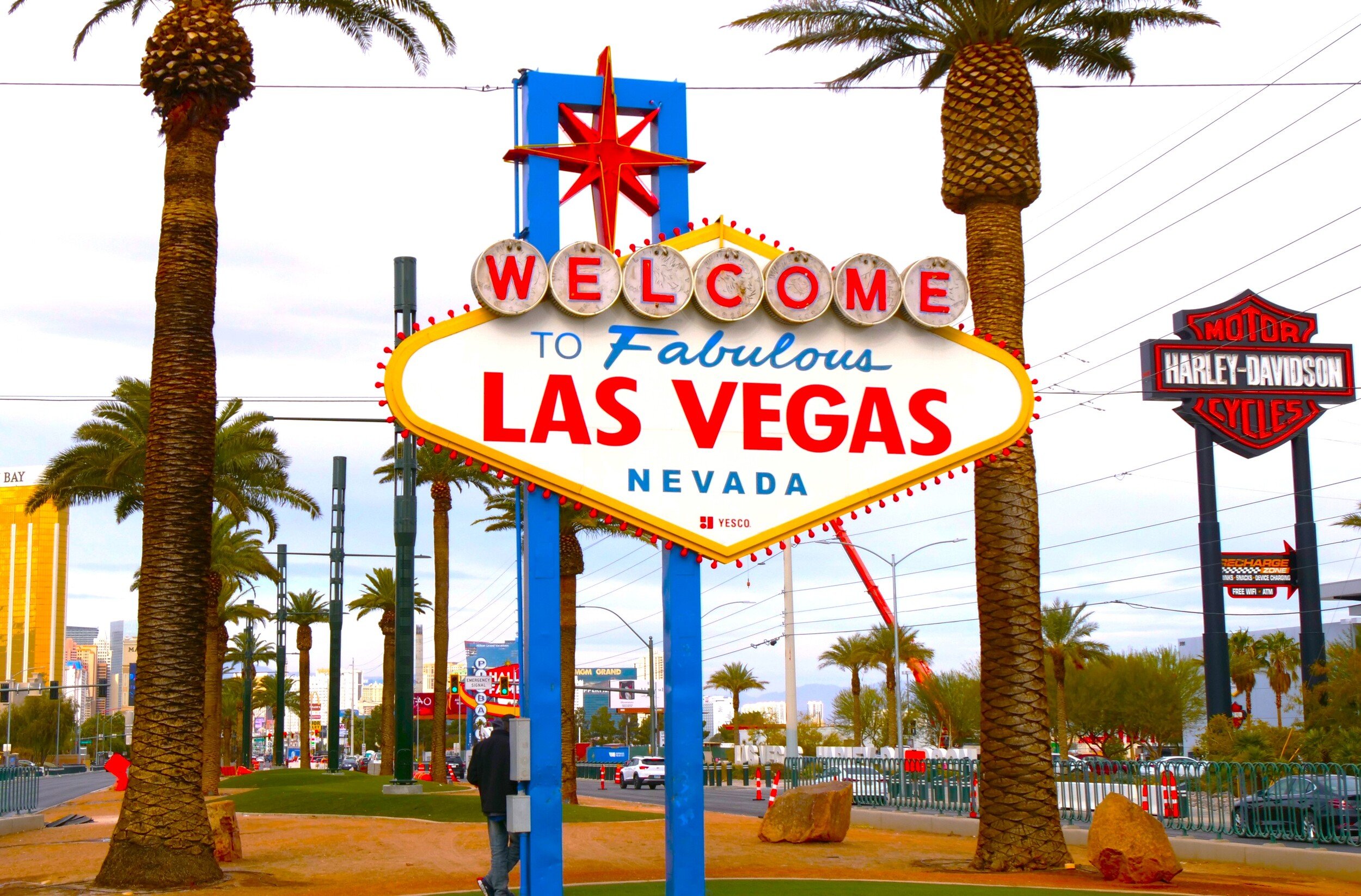 Un panneau souhaitant la bienvenue à l'entrée de Las Vegas © Alexandre Boero