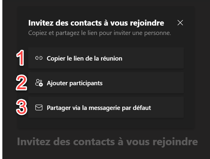 Microsoft Teams démarrer réunion