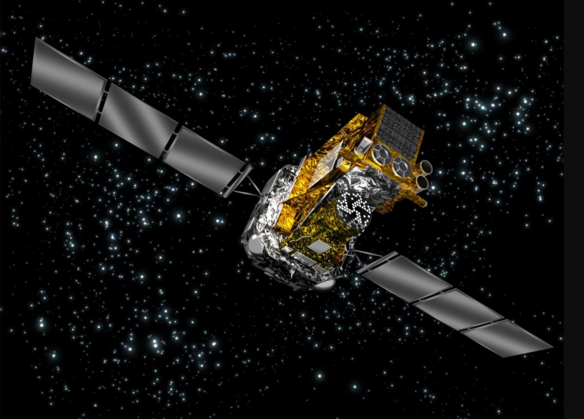 Vue d'artiste du télescope Integral en orbite. Crédits : ESA