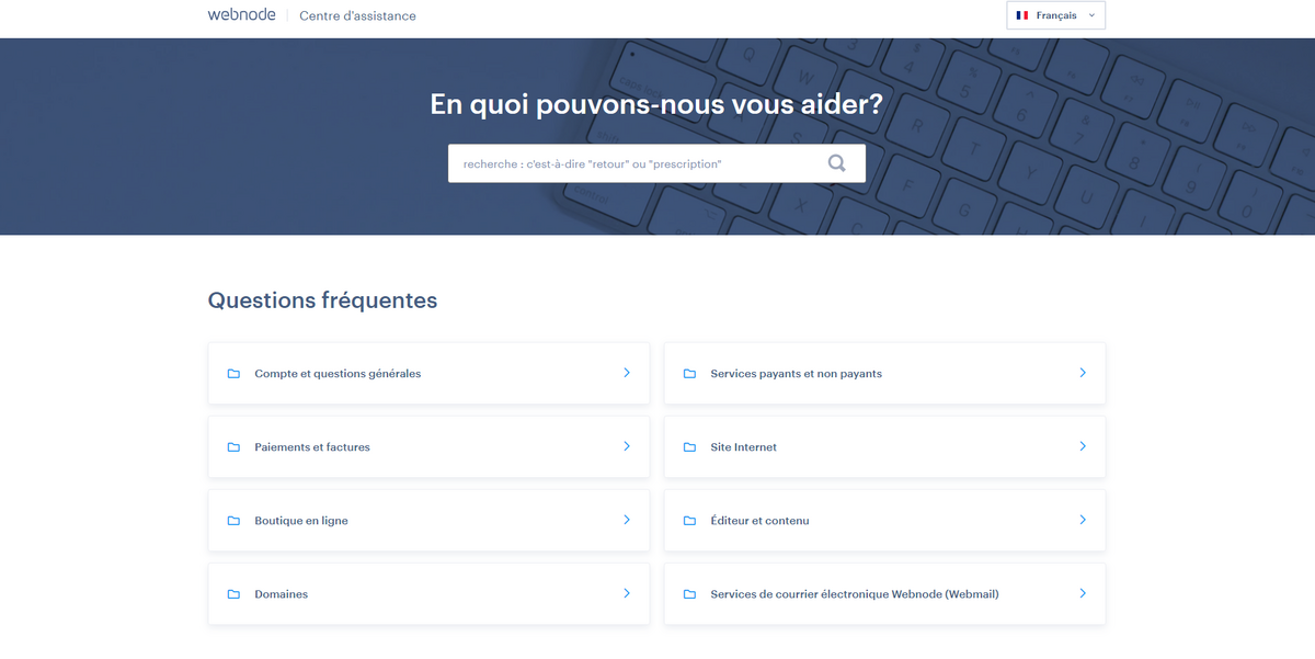 Centre d'aide Webnode © Webnode