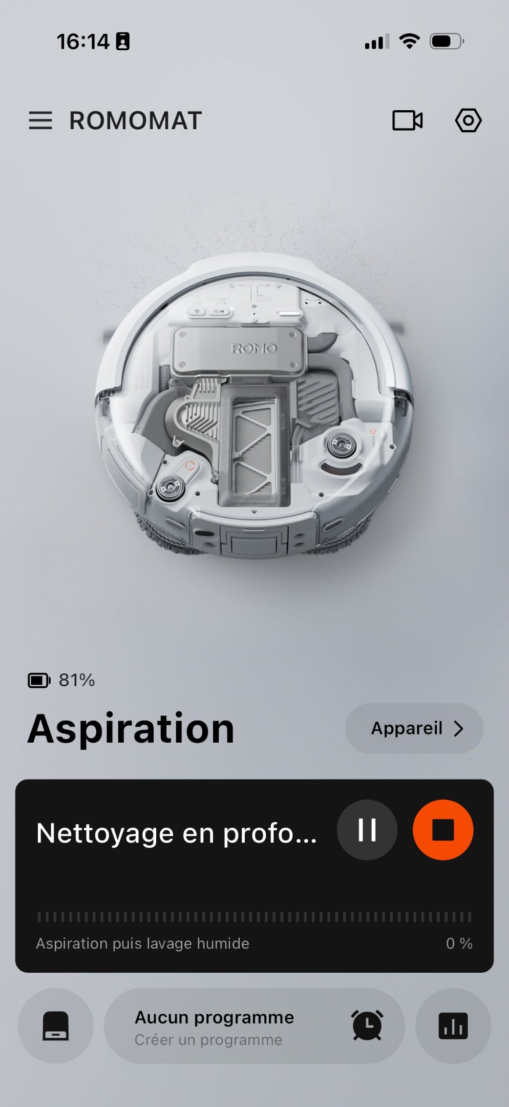 DJI Romo Accueil nettoyage