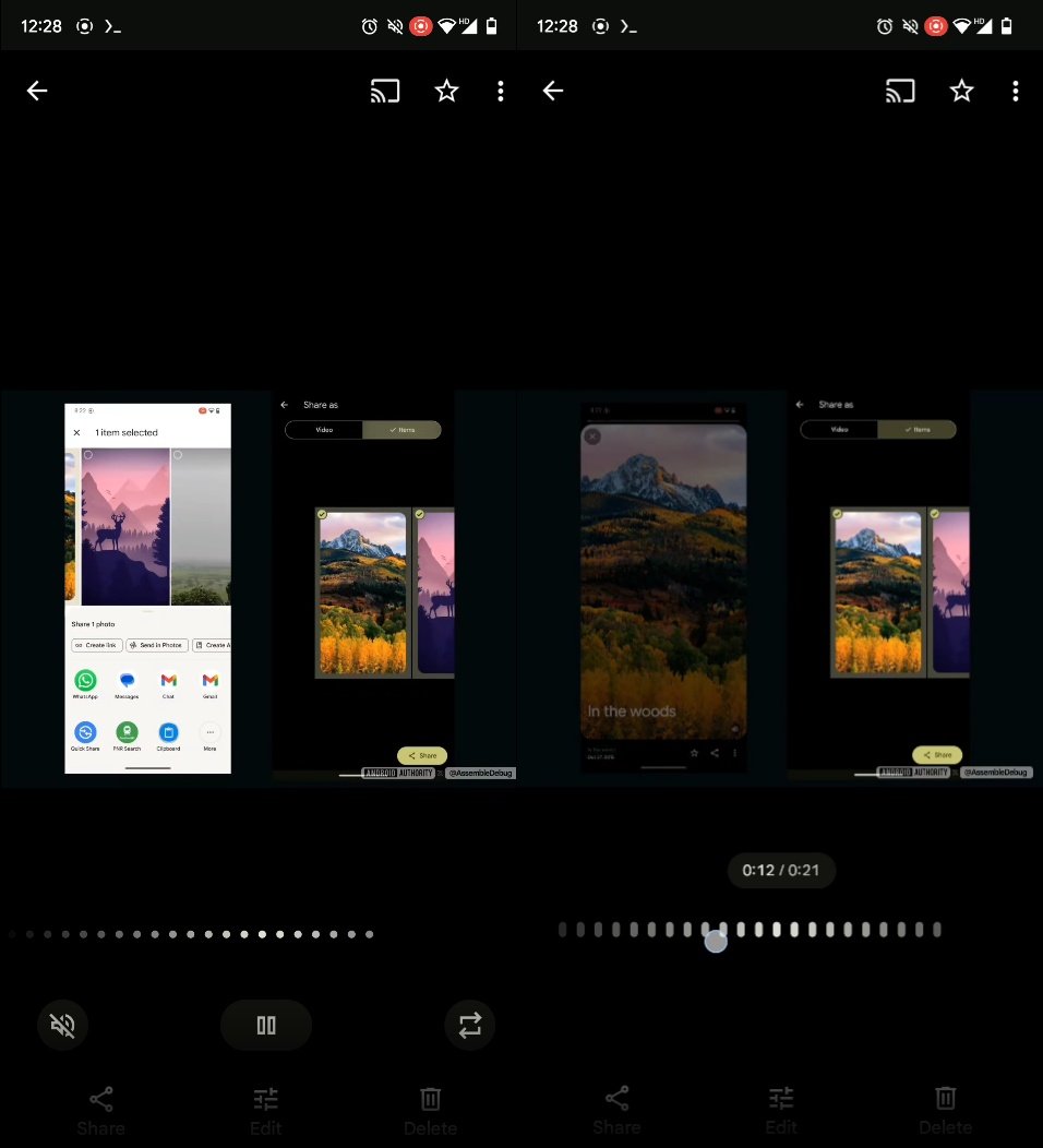 Le lecteur vidéo de Google Photos change la disposition des contrôles de lecture et modifie l'apparence de la barre de défilement © Android Authority