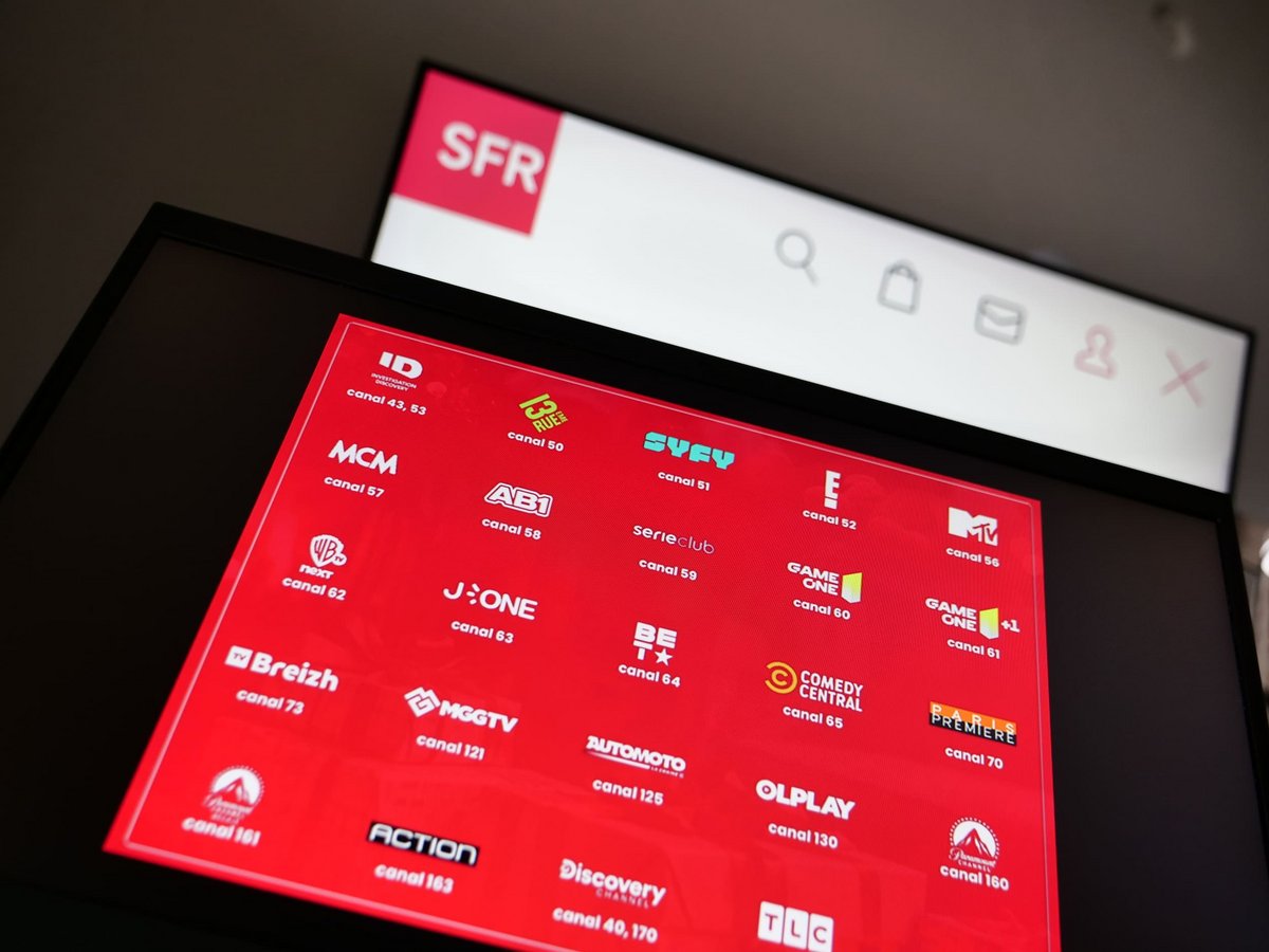 Un aperçu des chaînes TV offertes par SFR ce mois-ci © Alexandre Boero / Clubic