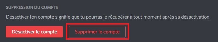 tuto discord supprimer compte