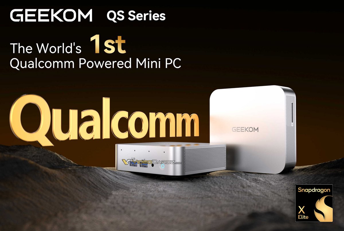 Geekom affirme être la première à intégrer les CPU Qualcomm à des mini-PC © VideoCardz