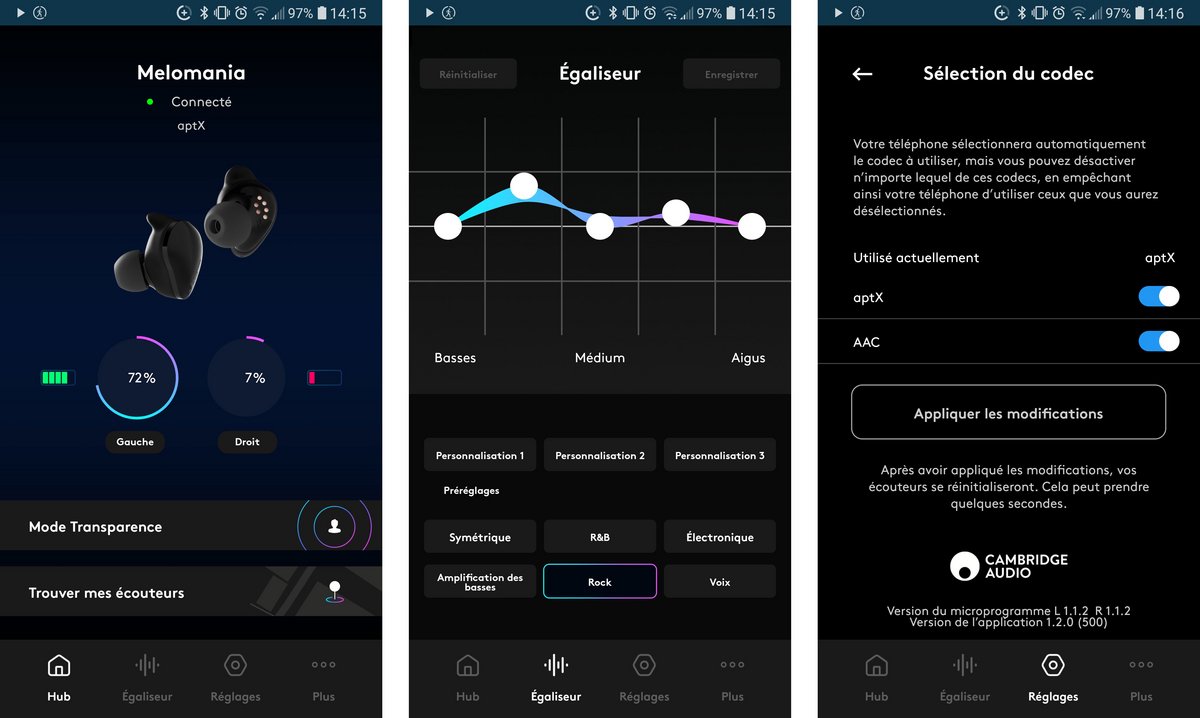 Esthétique et complète, l'application Android / iOS est une réussite © Nerces