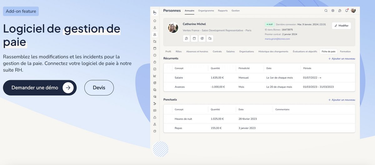 Optimisez votre gestion des fiches de paie © Bizneo HR Software