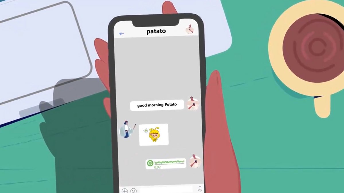 Potato Chat gère des groupes jusqu’à 5 000 membres avec administration avancée, bots, canaux, et partage illimité de fichiers stockés dans le cloud sans compression ni limite de durée - Potato chat