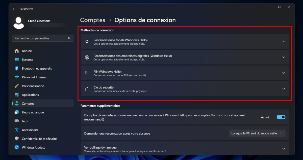 Mieux que les mots de passe, les passkeys, prises en charge par Windows Hello © Clubic