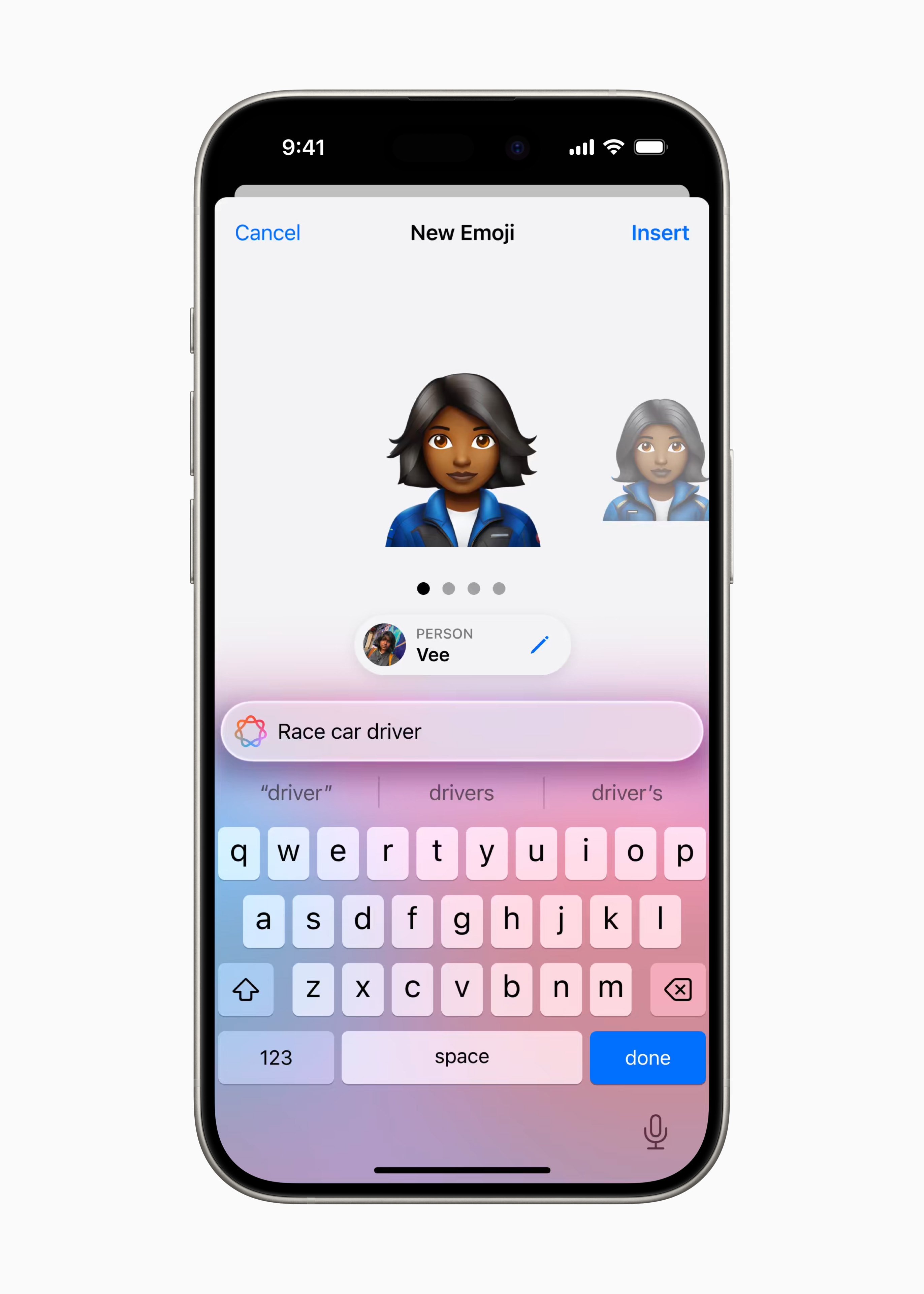 Les genmoji devraient initialement être disponibles en preview. © Apple