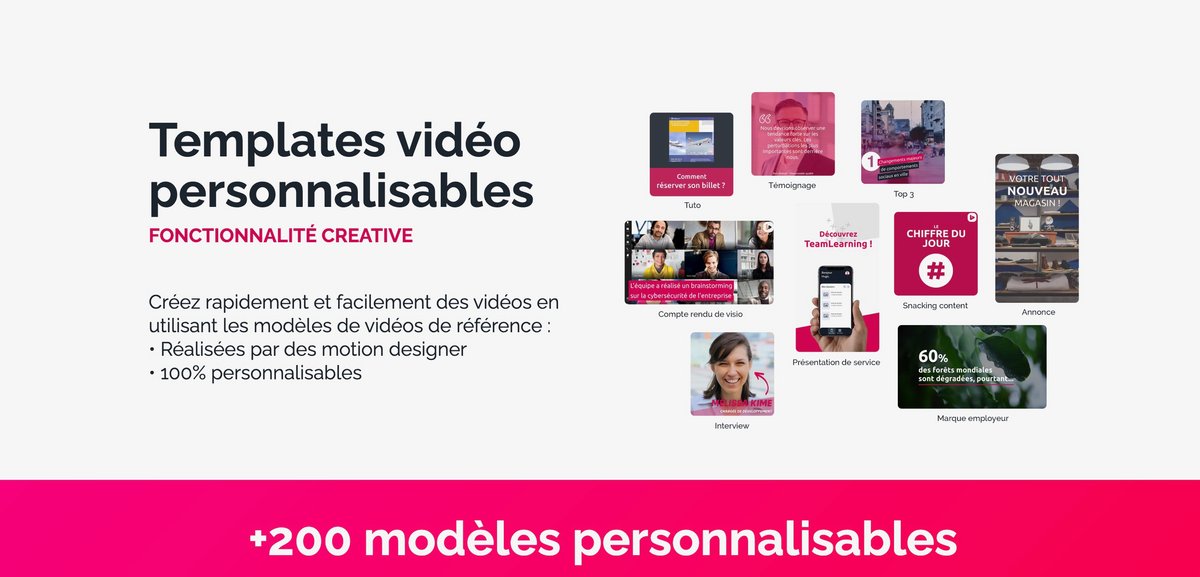 De nombreux templates disponibles © Content To Emotion