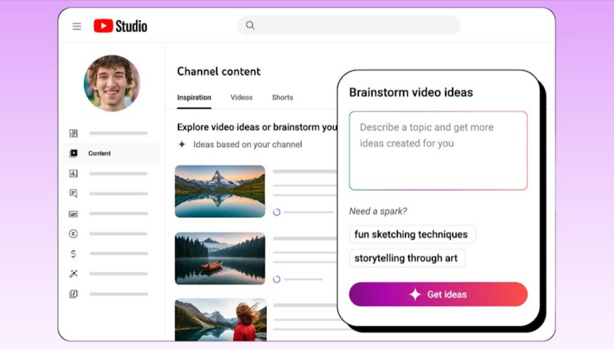 La fonctionnalité Inspiration va grandement faciliter la création de vidéos © YouTube