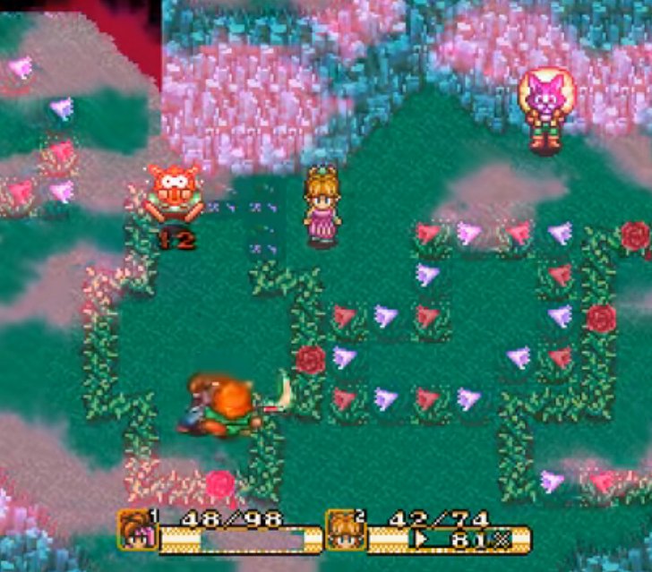 On rencontrait régulièrement ChaCha (ou Neko) le marchand ambulant de ce Secret of Mana