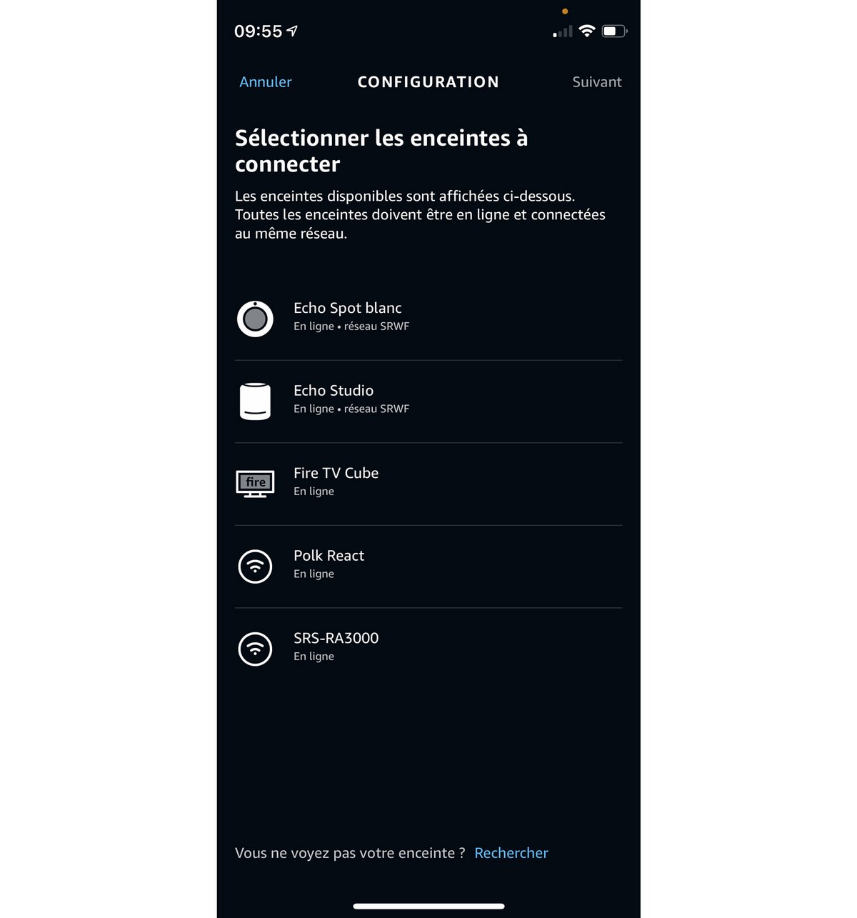 Polk React app Amazon groupe enceintes