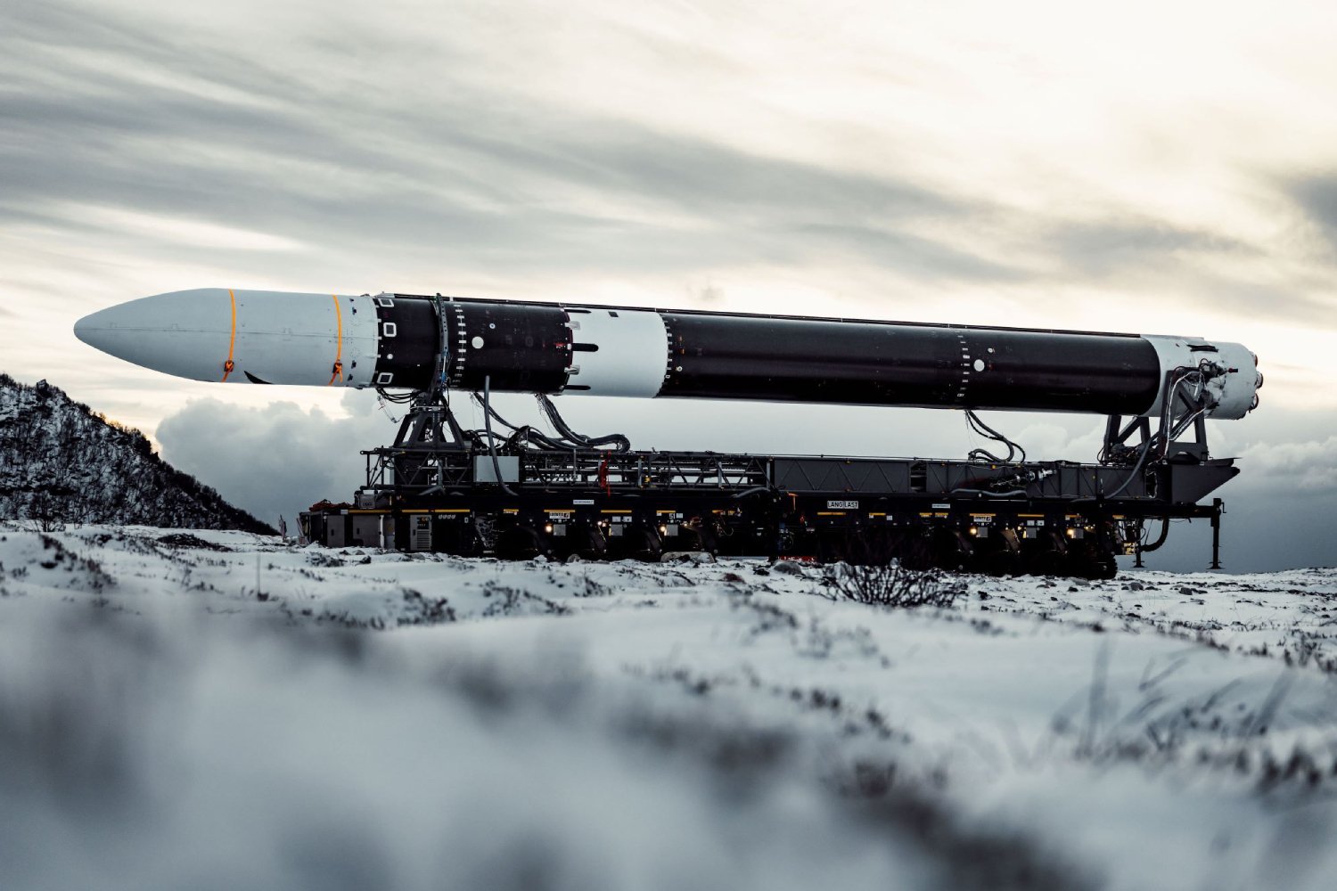 La fusée Spectrum, transportée jusqu'à son pas de tir. © Isar Aerospace
