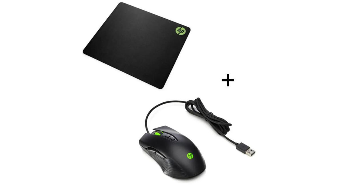 La souris gamer HP X220 et le tapis de souris HP Pavilion 300