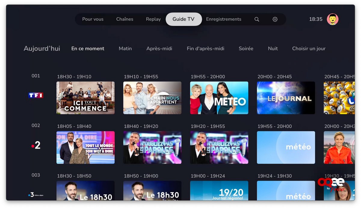 L'app OQEE sur Apple TV est très similaire à celle du Player Pop © Stéphane Ruscher