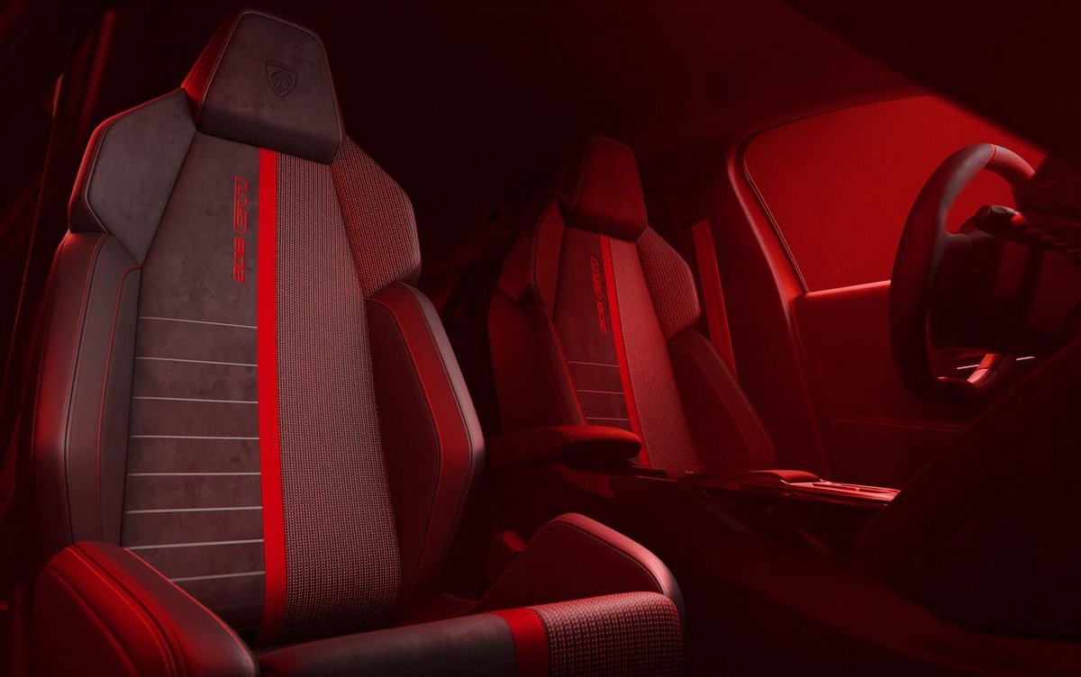 Les sièges baquets de la e-208 GTi. ©Peugeot