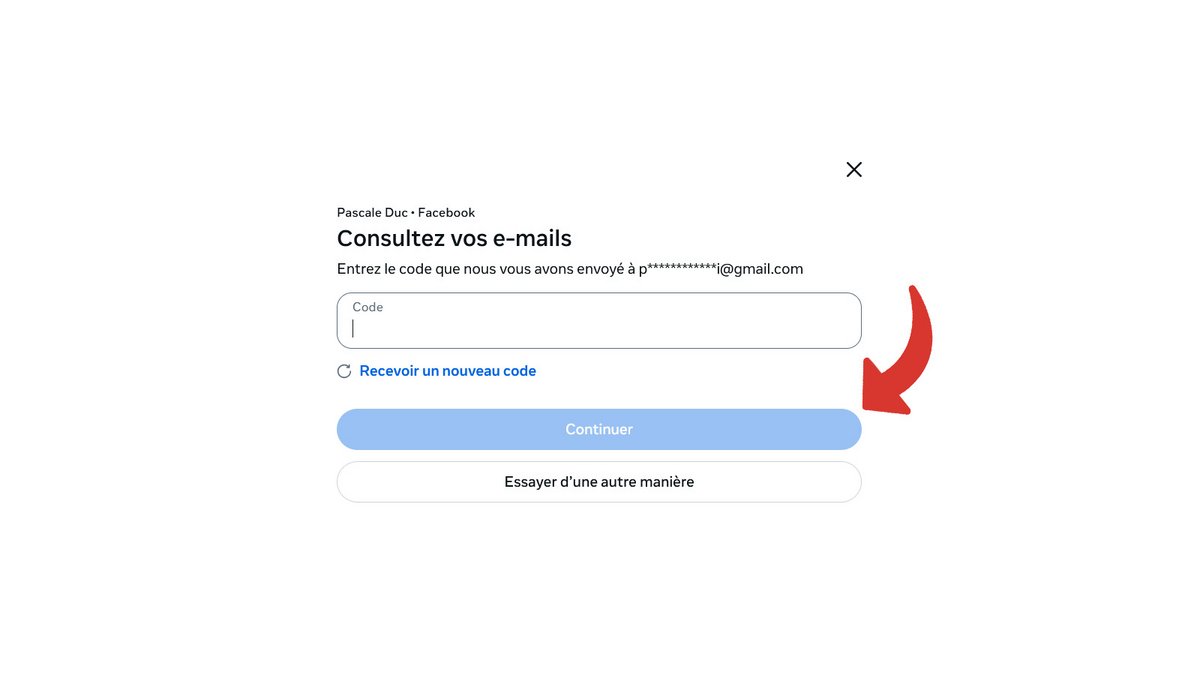 Code de validation Facebook © Pascale Duc pour Clubic