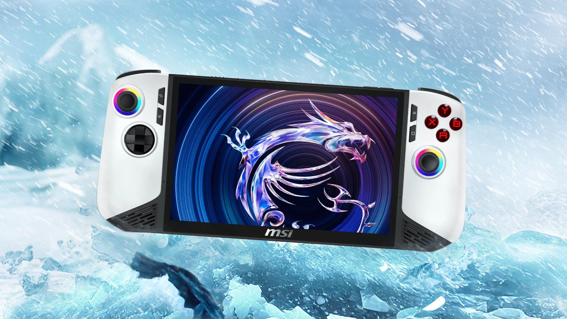 La Claw 8 AI+ Polar Tempest Edition : pour le moment, la dernière console MSI sur base Intel. ©MSI