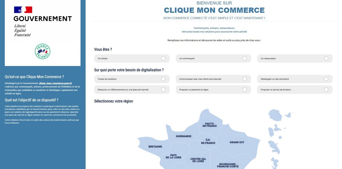 Capture d'écran du site clique-mon-commerce.gouv.fr