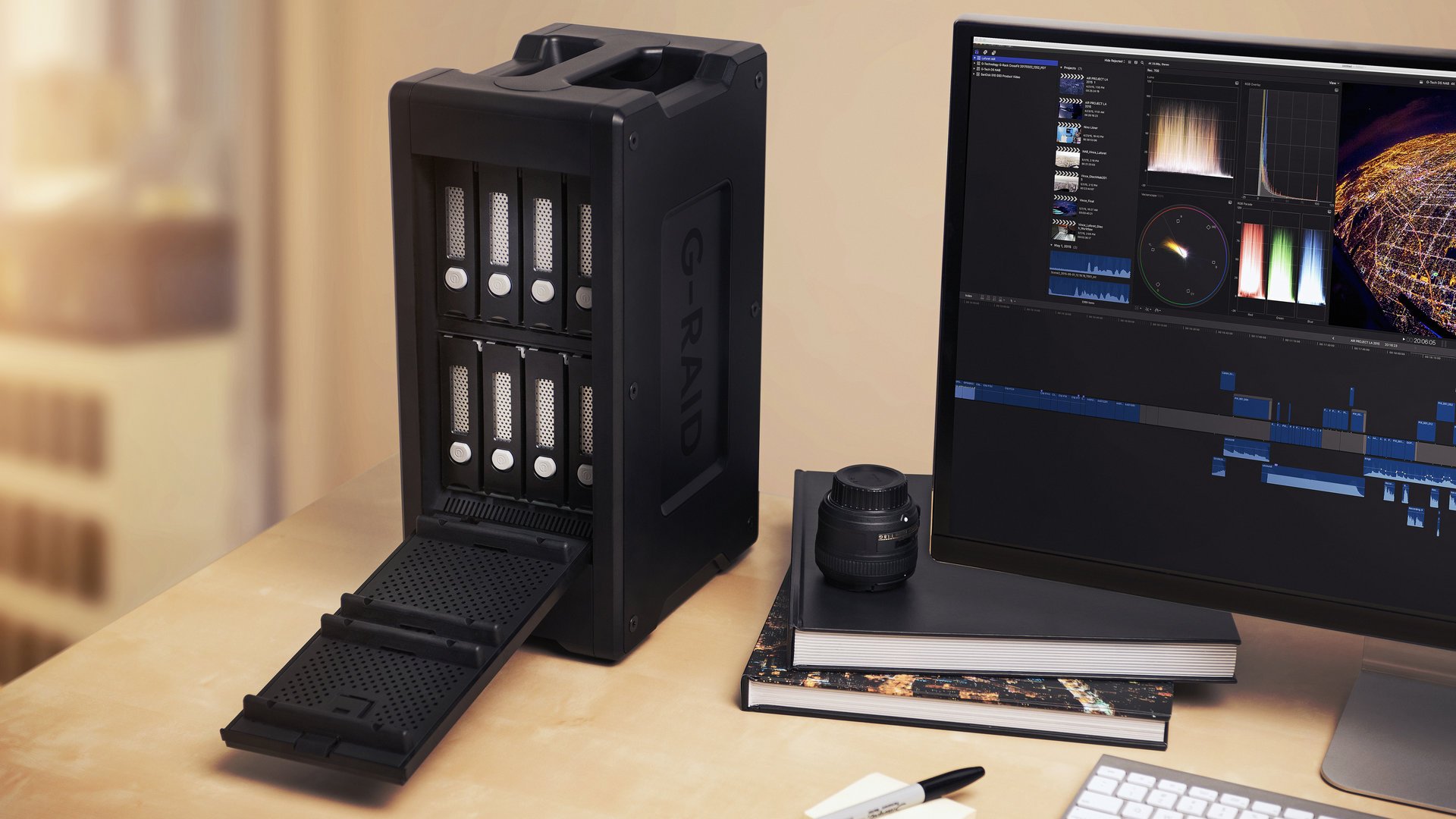 Un G-RAID Shuttle 8 avec 8 disques durs de 26 To chacun ! ©Western Digital