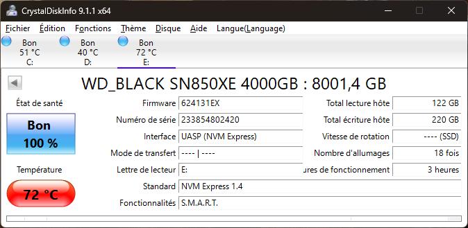 Le Desk Drive semble composé de deux WD_Black SN850XE © Nerces pour Clubic