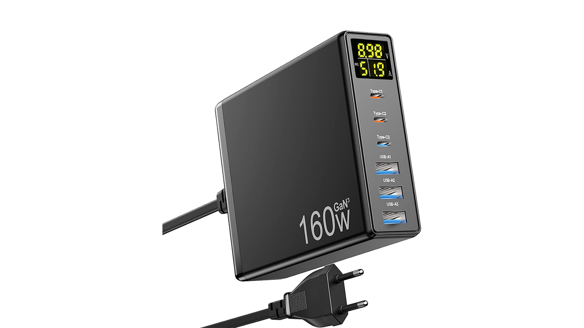 Le chargeur rapide multiport Gan³ 160W