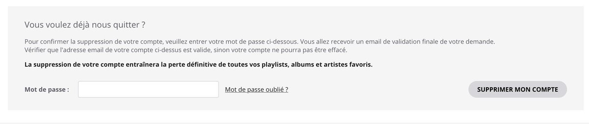 Deezer résiliation