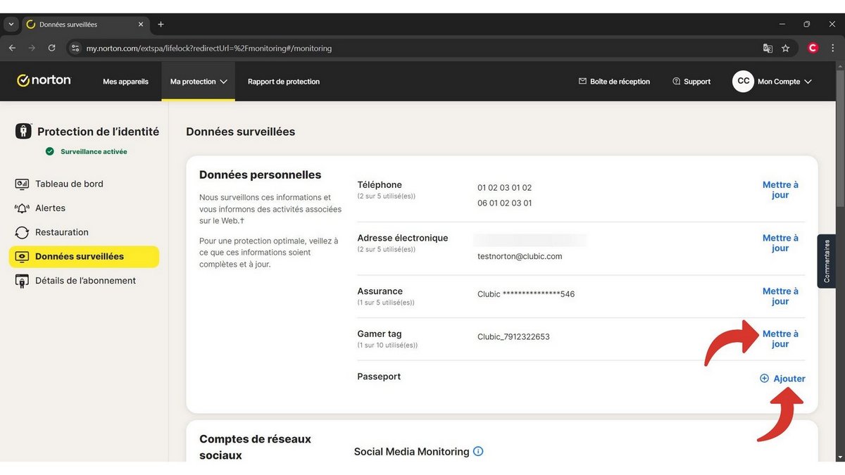 Ajoutez des gamer tags et des numéros de passeport à surveiller © Clubic